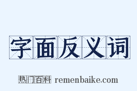 字面反义词是什么意思的图片